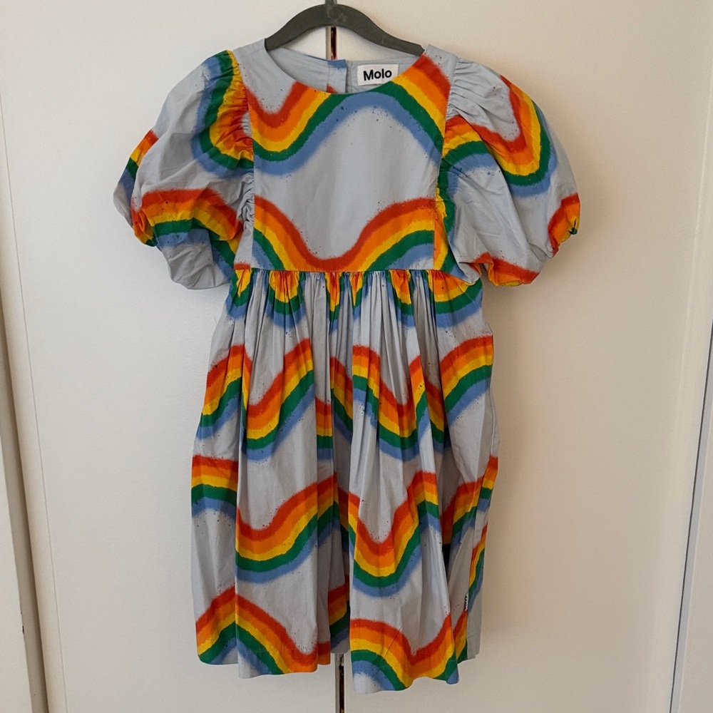 Molo Multicolor Rainbow Wave Dress size 5/6y